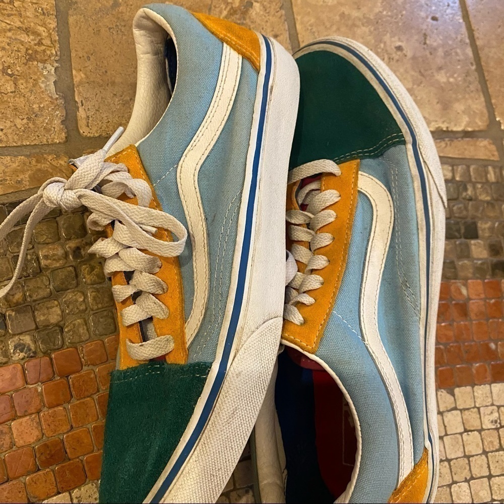 VANS Color Block Multi-Color Shoes Size 8 - Picture 7 of 12